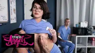 TRANS ANGELS – Horny Interns Daisy Taylor And Chris Get Distracted While Working To Fuck